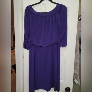 Elegant Purple Off-Shoulder Dress